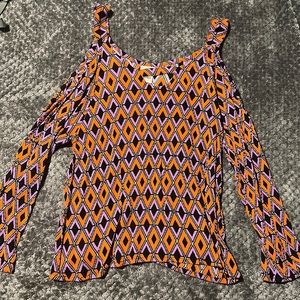 MoonBali Brand size Small blouse orange and purple. Used just one time!
